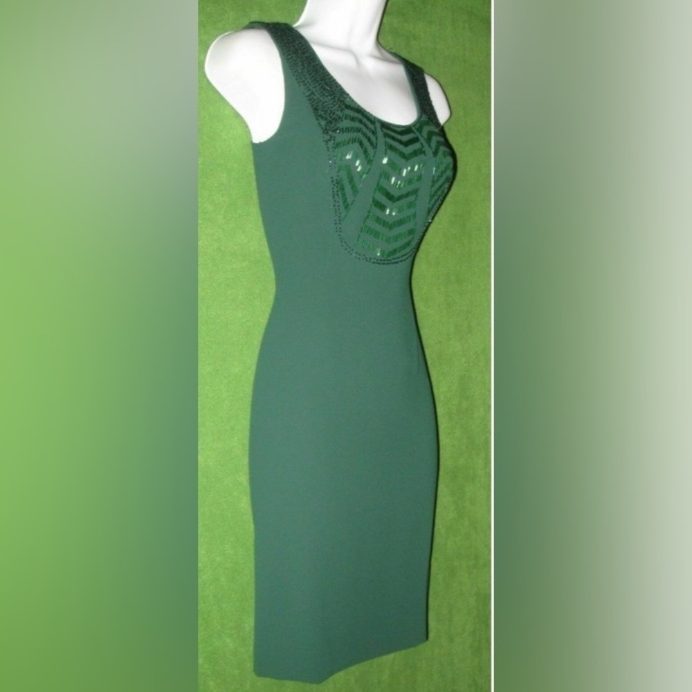 ANTONIO MELANI Green Sleeveless Dress